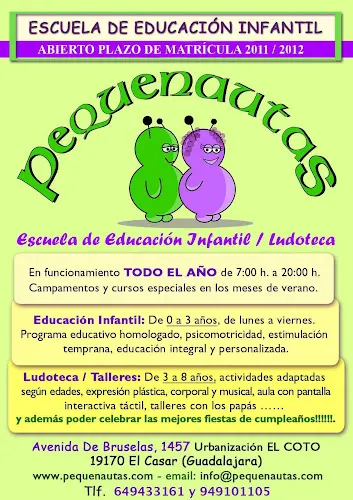 Guarderia - Escuela de Educación Infantil "Pequenautas" - Centro de educación preescolar en El Casar